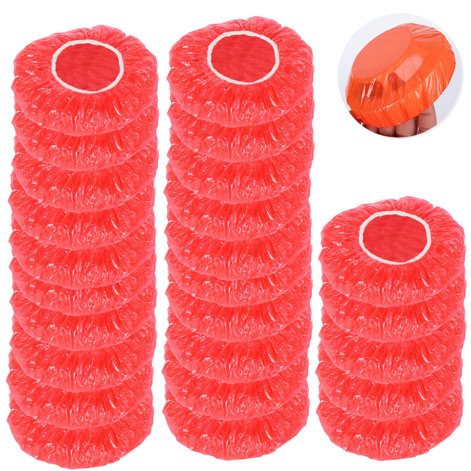 25 Pcs Smoke Detector Cover,Reusable Fire Alarm Dust Covers,Stretch Elastic Smoke Detector Dust Covers,Red Fire Alarm Caps for Home Cooking,Kitchen Baking