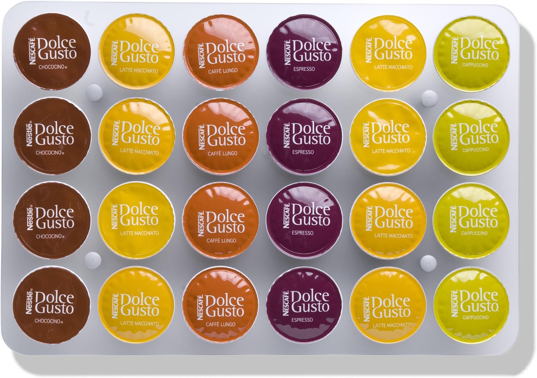 Coffeeboard Capsule Holder for Dolce Gusto Capsules, Wall Mounted Model, Acryl Glass