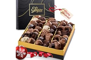 EMPIRE DELIGHTS Chocolate Christmas Gift Basket – Chocolate Gift Box with Assorted Gourmet Chocolate, Great Christmas, Holiday for Men and Womens – Perfect Present Idea for Him and Her, Birthday, Thank You, or Holiday Gifts