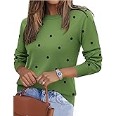Zeagoo Womens 2026 Fall Sweaters Long Sleeve Tops Classic Crew Neck Pullover Sweaters Loose Dressy Casual Basic Clothes