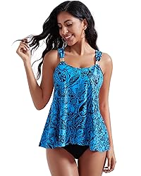 RXRXCOCO Women Tankini Bathing Suits Ruffle High