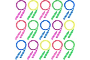 Aodaer Kids Jump Rope Set Colorful Outdoor Jump Ropes 7.3 Feet Adjustable Skipping Ropes for Outdoor Fun Activity Great Party Favor