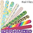 Mudder 20 Pcs Nail File Colorful Emery Boards Nail Buffer File Tools for Women Double Sided Filers for Shaping and Smoothing Toenails and Fingernails