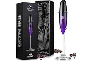 Zulay Executive Series Ultra Premium Gift Milk Frother for Coffee with Deluxe, Radiant Finish - Coffee Frother Handheld Foam 