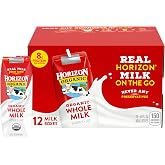 Horizon Organic Whole Milk, 96 FZ | 8g Protein per Serving, Whole Milk, USDA Organic, No Refrigeration Required, Lunchboxes, On The Go, For Adults &amp; Kids