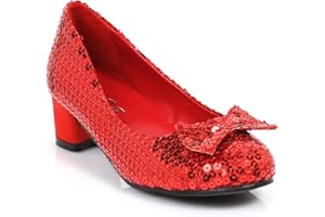 Ellie Shoes 1" Heel Sequined Slipper Shoe Children's. L RED