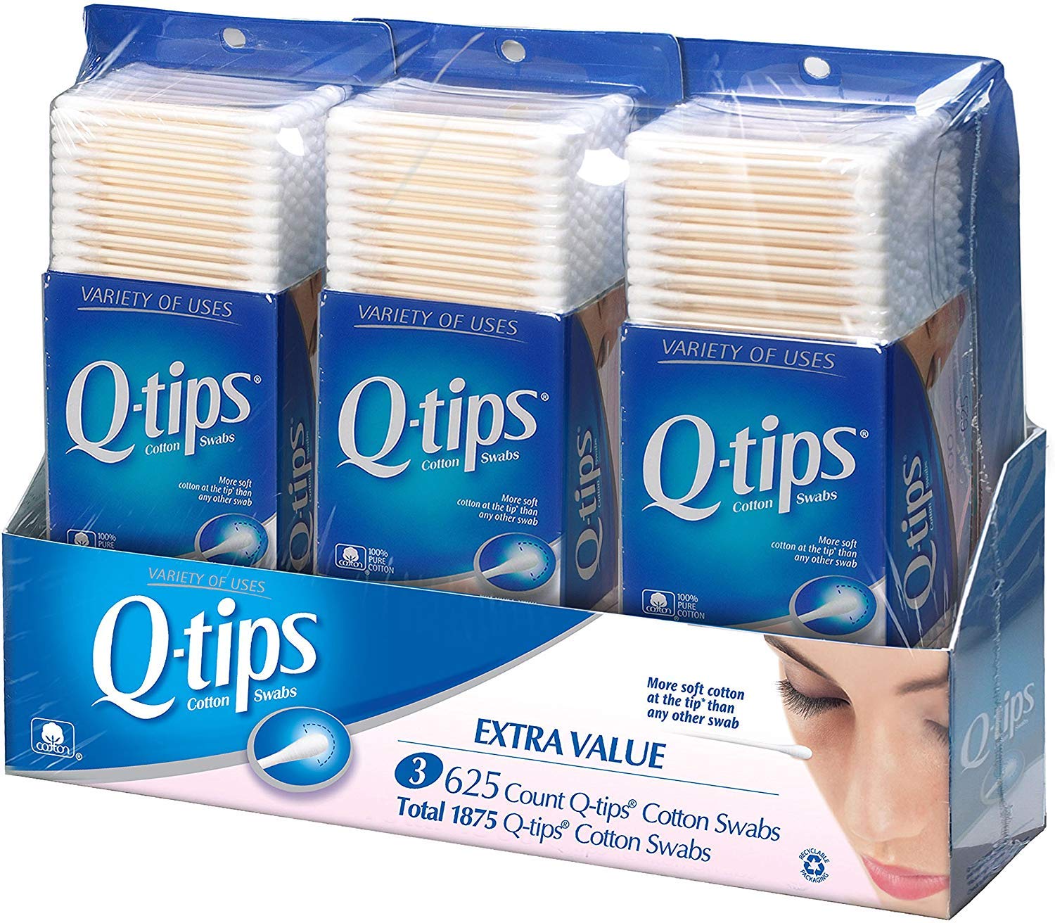Qtips Cotton Swab, 1875Count