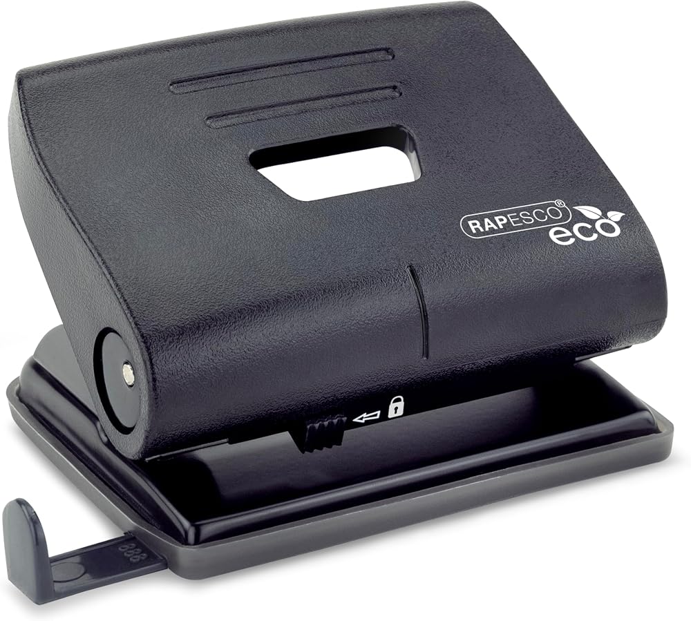 Rapesco 1086 ECO 2-Hole Punch 22 Sheets Capacity Black