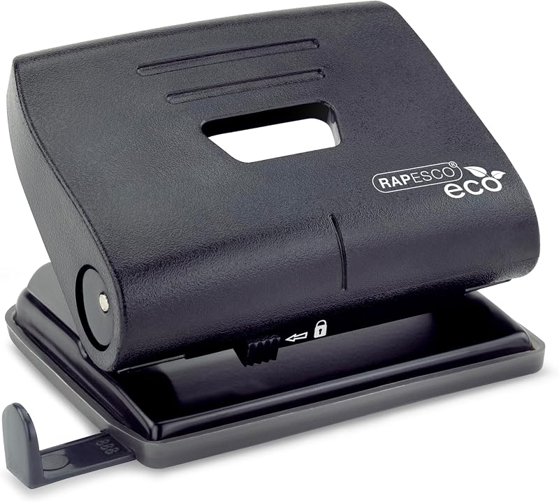 Rapesco 1086 ECO 2-Hole Punch 22 Sheets Capacity Black