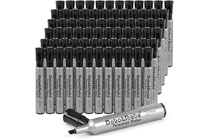 Dabo&Shobo 72 Pack Permanent Markers, Chisel Point, Quick Drying Ink, Black Permanent Markers, Works on Plastic,Wood,Stone,Metal and Glass for Doodling, Marking…