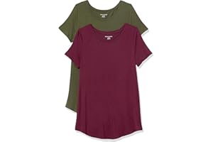 �鶹�� Essentials Womens 2-Pack Short-Sleeve Scoopneck Tunic