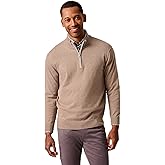 johnnie-O Desmond Plaited Cotton Blend 1/4 Zip Sweater