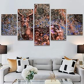 SIGNWIN 5 Panel Canvas Wall Art Modern Art...