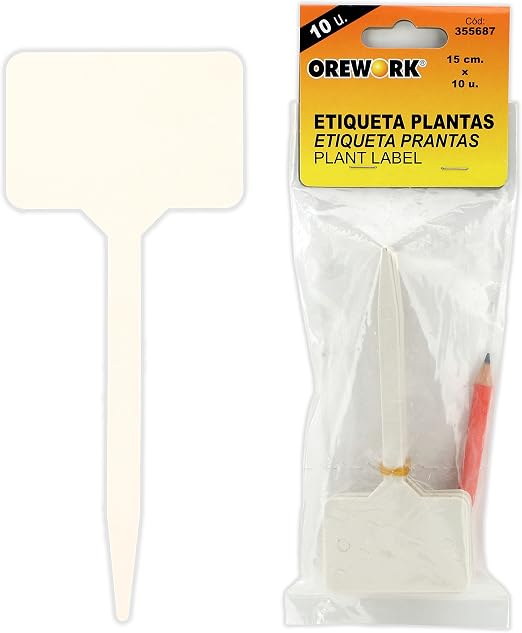 ETIQUETA PLANTAS OREWORK 15 cm 30 pz: Amazon.es: Jardín