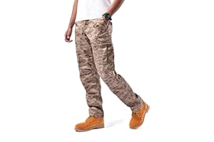 BACKBONE Mens Casual Camouflage Cargo Pants Army Military BDU Pants