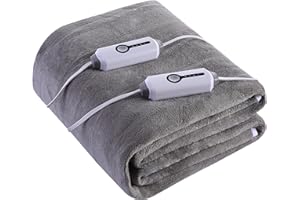 YAKEE Electric Mattress Pad with Dual Control Queen Size 60"x80", 4 Heating Levels & Auto Shut Off, Fast Heating Mattress Cover Bed Toppers Stretches up 21" Deep Pocket, Coral Fleece