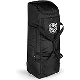 Baseball Catcher's Gear Bag with Wheels and Multiple Pockets to Hold Cleats, Bats & Baseball Gloves, Breathable Rolling Ripstop Backpack with Fence Hook.
