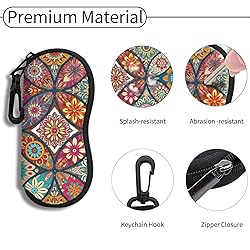 Hion Eyeglass Case Sunglasses Soft Pouch with Belt