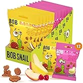Bob Snail Fruit Gummy Gems Snacks – 100% Real Dried Fruit, Mini Bite Snacks, Zero Sugar – Vegan, Gluten-Free, Healthy Sweets 