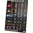 9x12 Meat Smoking Guide & Magnet - Premium Smoker Accessories for BBQ Lovers - with Celsius Smoking Temperature, Internal Tem