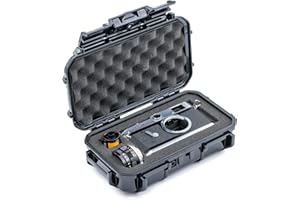Evergreen 56 Waterproof Dry Box Protective Case with Pick & Pluck Foam - Travel Safe/Mil Spec/USA Made - for Cameras, Phones, Camping, Fishing, Hiking, Water Sports, Knives, Survival (Black)