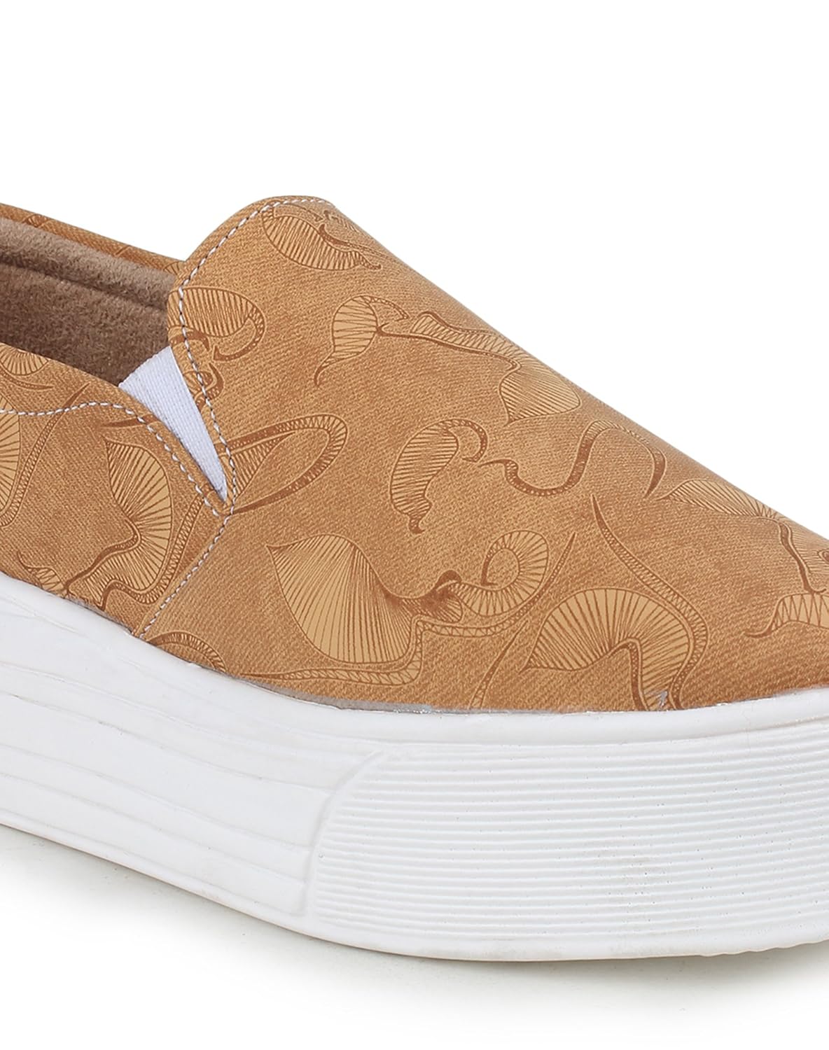 zapatoz womens fabric tan color casual shoe