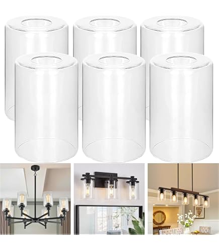 2-Pack Grey Glass Water Ripple Lampshades - 4.3W X 6.7H Inch, 2-1/4 Fitter, For Pendant & Table Lamps