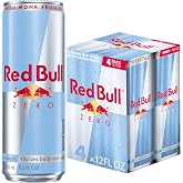 Red Bull Zero Energy Drink | contains caffeine, taurine, B-vitamins, sweeteners, and water, 12 fl oz, pack of 4 cans