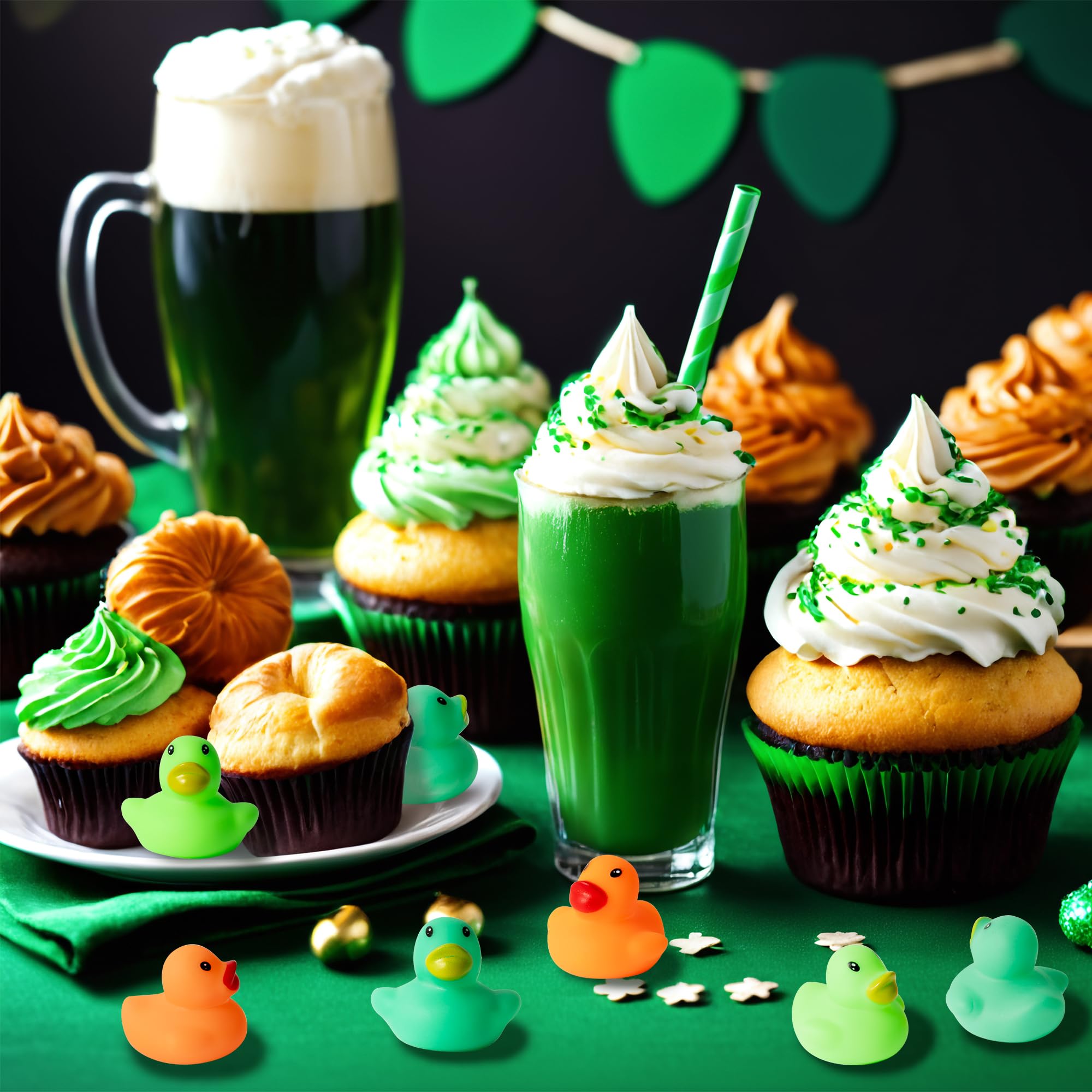 AZIDWERYQ 60 Stück Mini Enten - Leuchtende Harz Figuren Für Garten & Deko