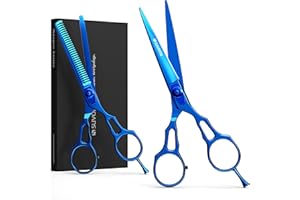 Suvorna 5.5" Hair Cutting Scissors Professional with Thinning Shears for Hair Cutting | 2 Pcs Hair Cutting Shears | RightHand Professional Hair Scissors | Barber Shears Set | Hair Shears Professional.