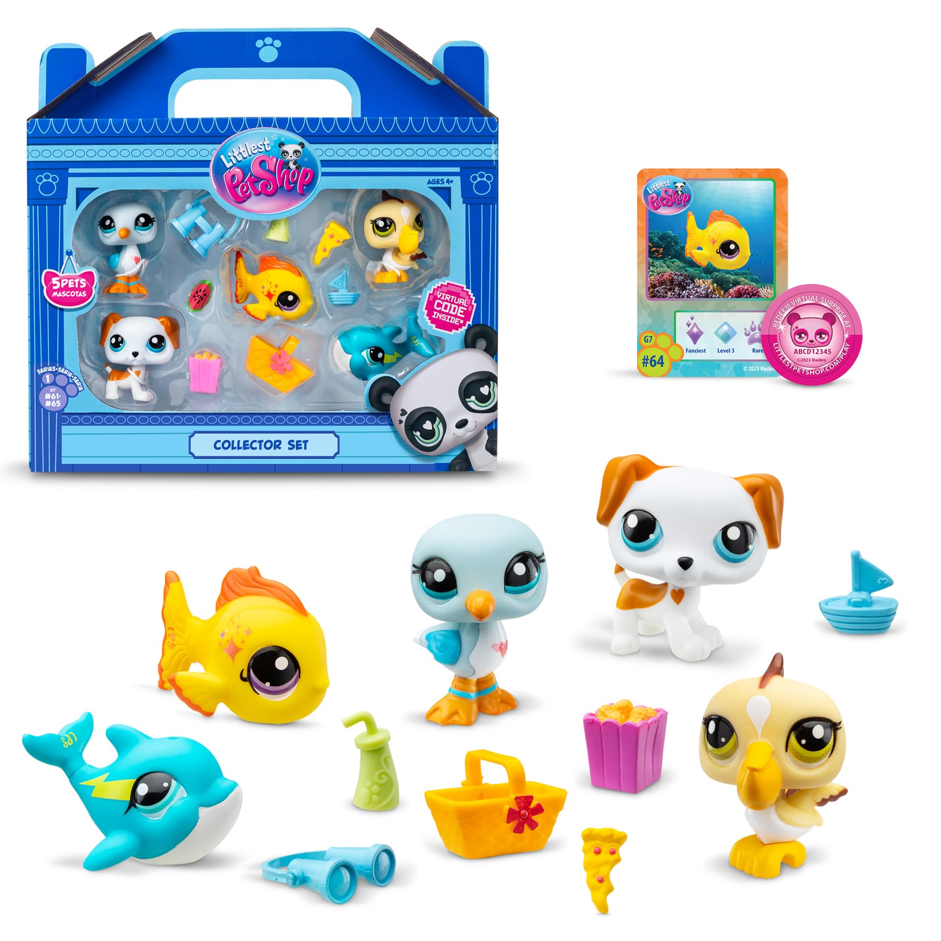 Littlest Pet Shop Collectors 5 Pack Beach Besties, The Pack Contains 5 LPS Mini Pet Toys 7 Accessories 1 Collector Card And 1 Virtual Code, Collectable Toys For Girls And Boys — image 1