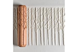 MKM Pottery Tools Wood Big Hand Rollers for Clay (BHR-104 Winter Woods)