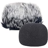 SUNMON Windscreen Deadcat and Foam Cover for DR-05X DR-05 Mic Recorders, Indoor Outdoor Microphone Wind Muff