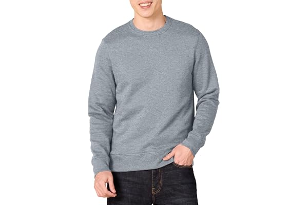 Amazon Essentials Mens Fleece Crewneck Sweatshirt (Available in Big & Tall)