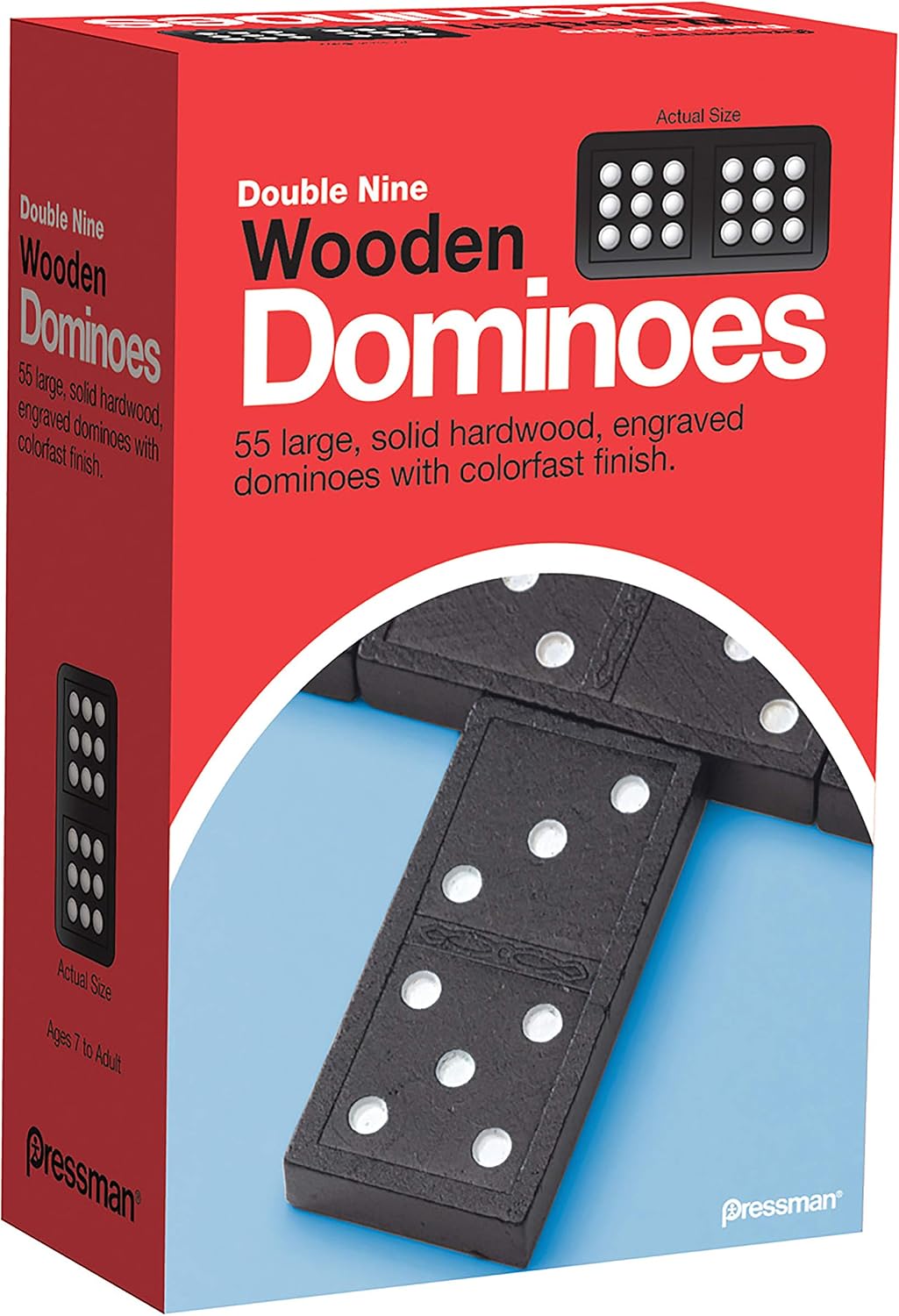 Goliath Games Double 9 Wooden Dominoes, Wooden Dominoes Nine, 5 Inches - Image 4