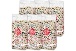 Camellia Brand Dried Cannellini Beans – Premium White Kidney Beans with Nutty Flavor, Non-GMO, Gluten-Free, Perfect for Italian Recipes, Soups, Salads, Pasta e Fagioli, and Healthy Vegetarian Meals, 1 Pound (Pack of 6)