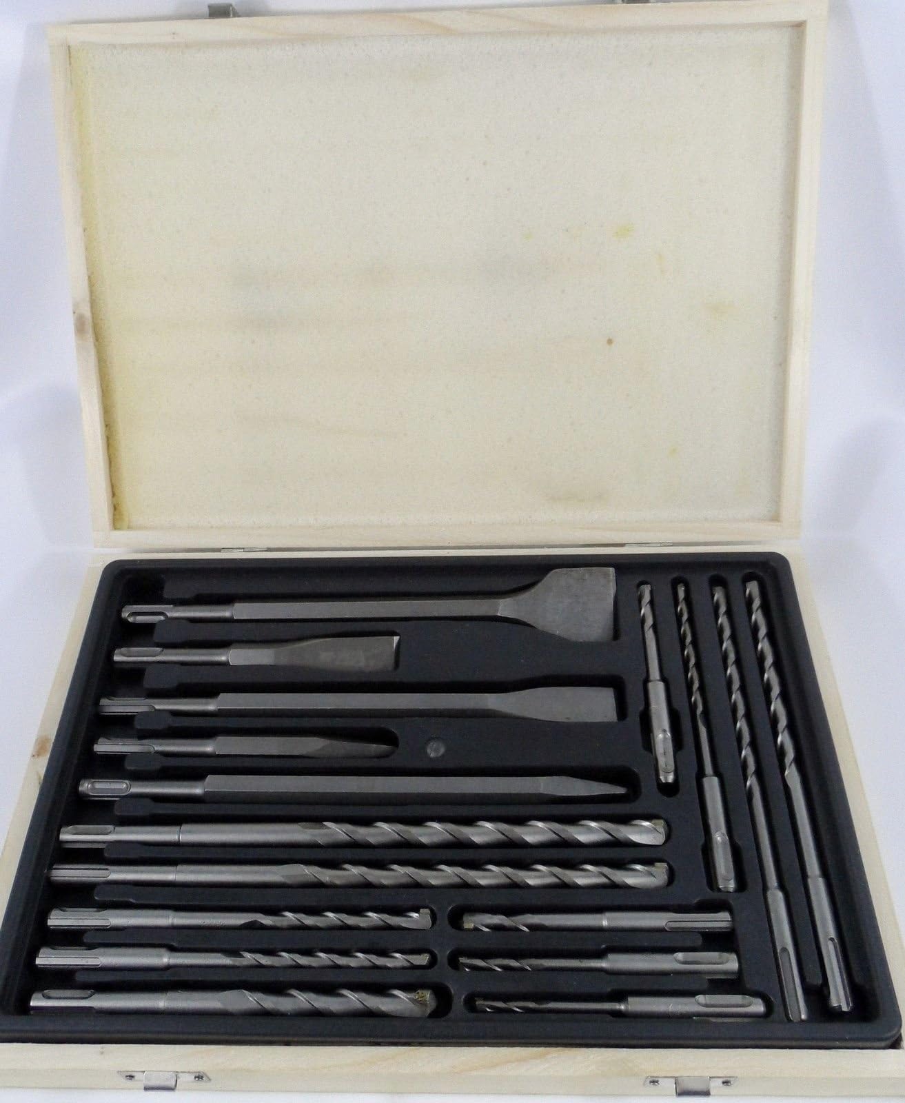 New 17pc Rotary Hammer Drill SDS+ Plus Bit Bits Chisel Set Concrete Fits Hilti