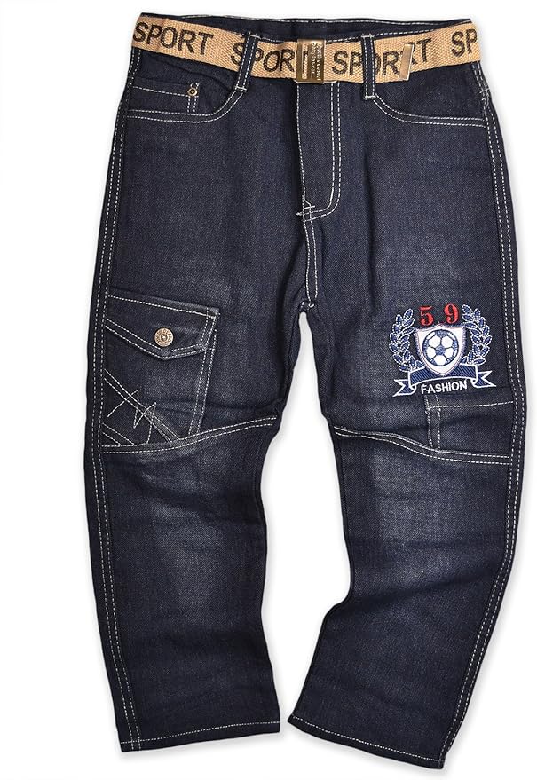 Boys Football Denim Cargo Jeans Amazon.co.uk Clothing