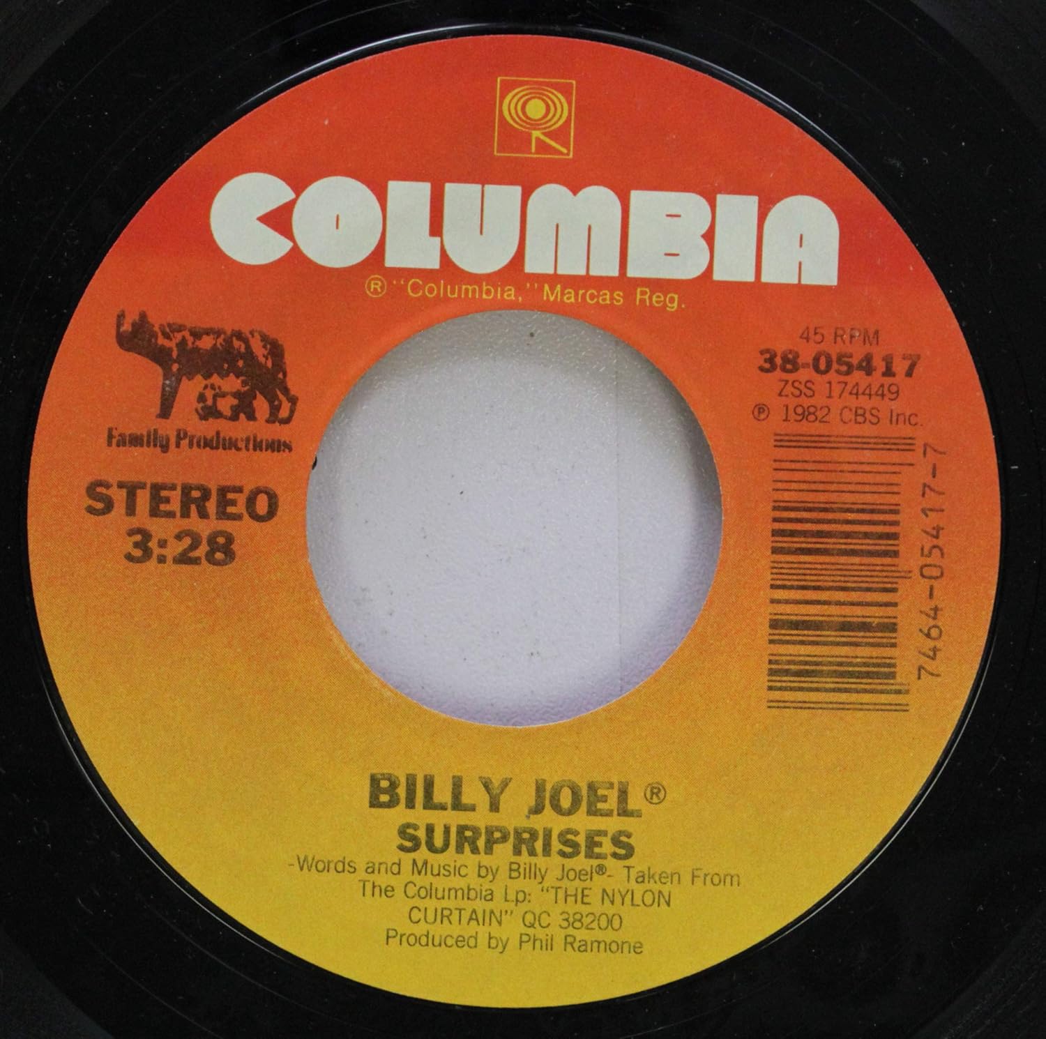  Billy Joel 45 RPM You
