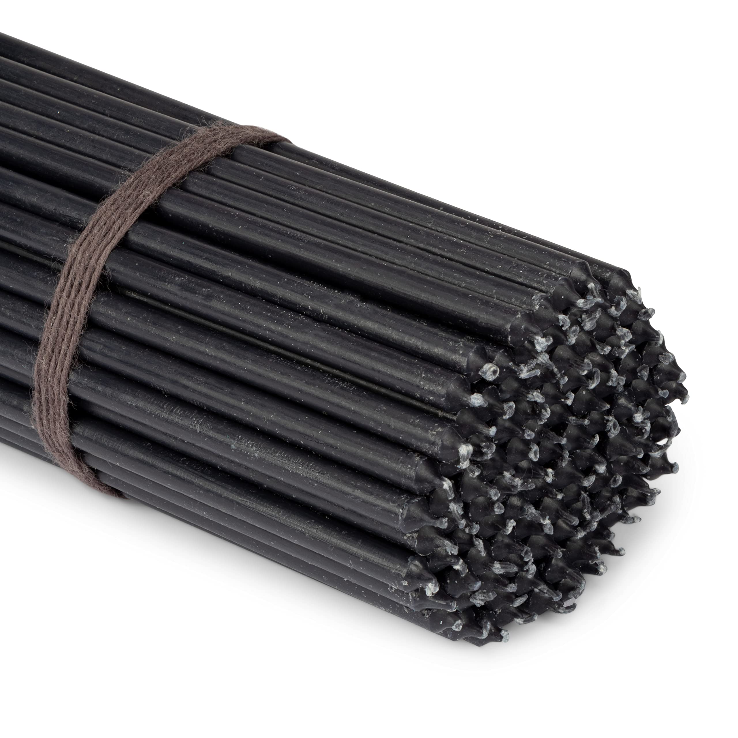 NKlaus - 100x Black dripless Stick Candles L 24cm Ritual Candle Premium Wax Paraffin 36128