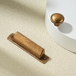 khtumeware 2 Pack 1-1/4 Inch Antique Brass Cabinet