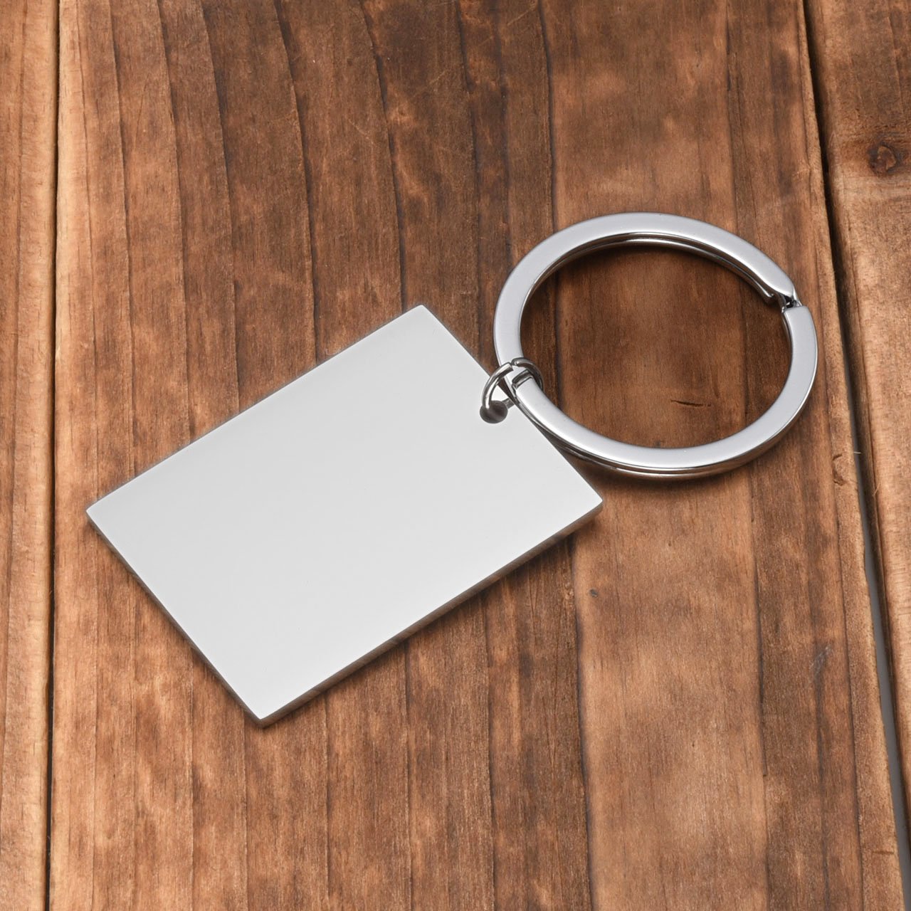 Personalized Master 2pcs Stainless Steel Cuboid Pendant Couples Keychain Set,Key Ring For His and Hers Lovers Valentine\'s Best Friend Gift