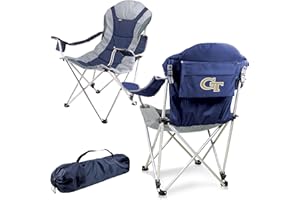 PICNIC TIME NCAA Arkansas Razorbacks Reclining Camp Chair - Beach Chair for Adults - Sports Chair with Carry Bag
