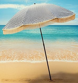 Amazon Com Ammsun 7ft Patio Umbrella With Fringe Outdoor Yard Umbrella Upf50 Wood Color Steel Pole And Steel Ribs Push Button Tilt Dark Green Clothing