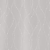 Deconovo Dotted Line Foil Printed Thermal Blackout Curtains 2 Panels Beige W52 view 6