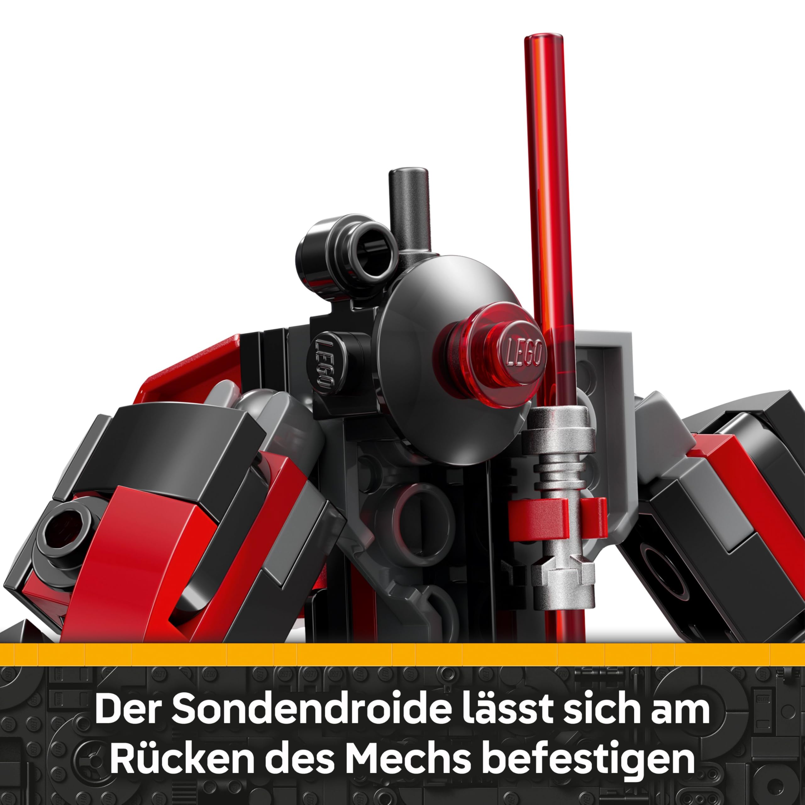 LEGO Star Wars 75411 Darth Maul Mech Bauspielzeug - Spiel- und Ausstellungsfigur mit doppelklingigem roten Lichtschwert und Mini-Figur - Geschenk für Jungen ab 6 Jahren und Fans von The Clone Wars 4