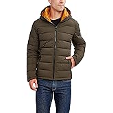 HFX Men's Lightweight Puffer Jacket with Hood, Water and Wind Resistant