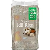 Jiva Organic Idli Rice 10 Pound Bag - Non-GMO, USDA Organic, Vegan, Perfect for Idli &amp; Dosa - Short Grain Parboiled Rice