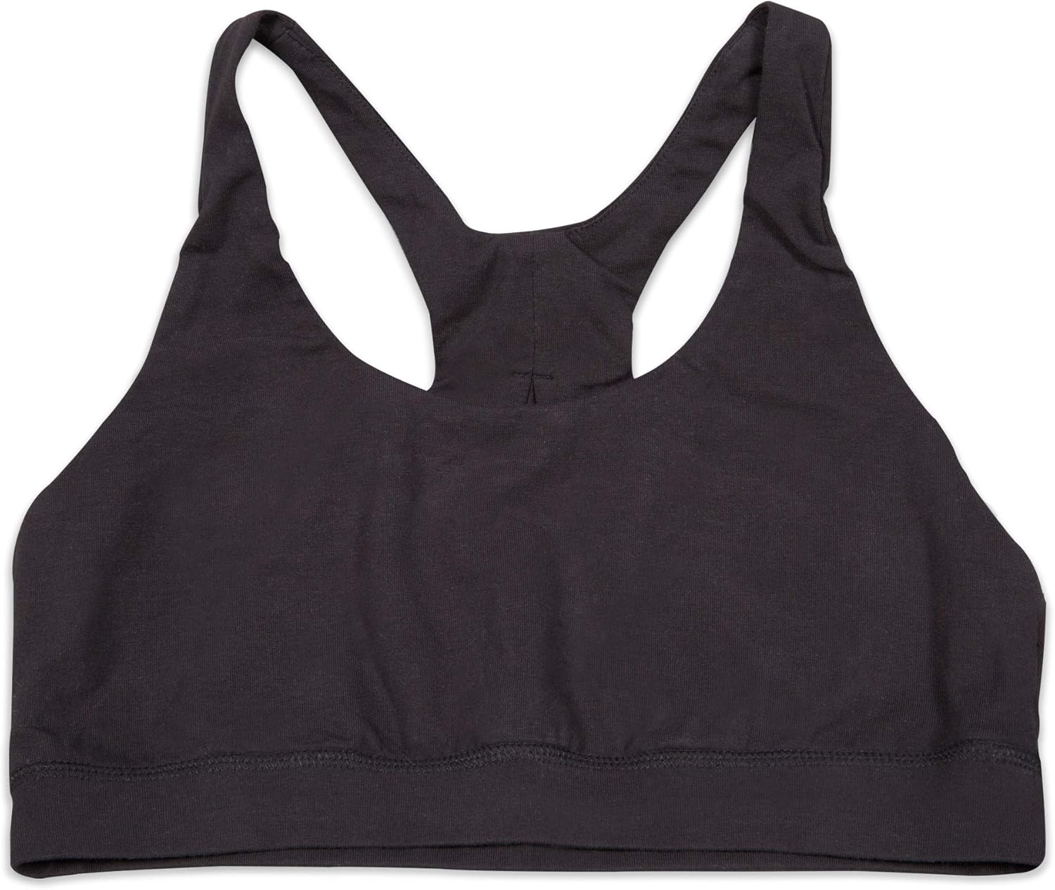 black cotton sports bra