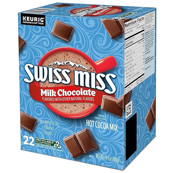SWISS MISS MILK CHOCOLATE HOT COCOA, KEURIG K-CUP PODS, 22/BOX (1252)